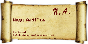 Nagy Amáta névjegykártya